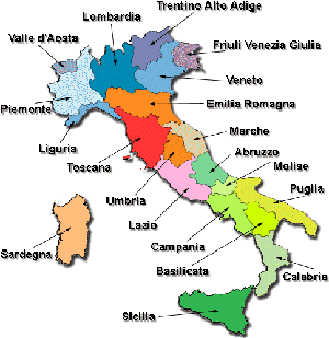 Italia y sus regiones